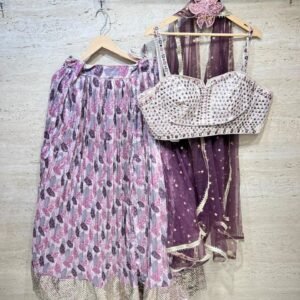 Purple and Violet Lehenga with Blouse