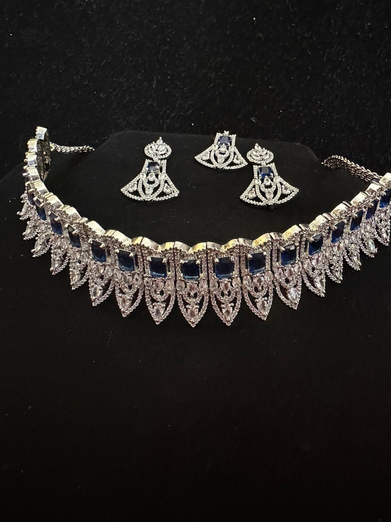 Royal Blue Necklace Set with Tika.