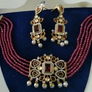 Maroon Necklace set
