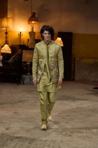 Mehendi inspired designer Jodhpuri Suit