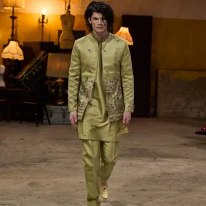 Mehendi inspired designer Jodhpuri Suit