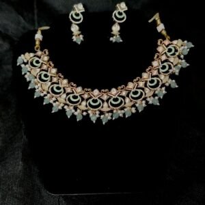 Stone Kundan and AD Necklace set