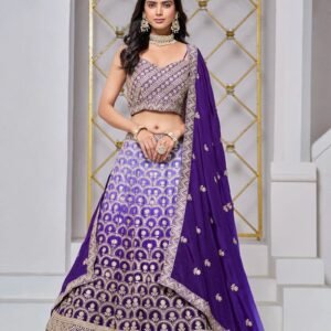 Violet colour lehenga