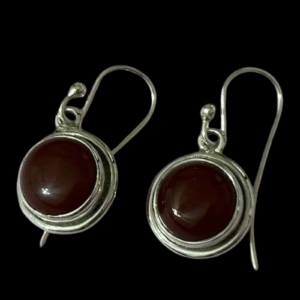 Ruby Red earrings - Silver 92.5