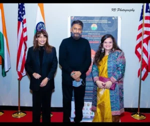 With Kashmir Files Director Mr Vivek Agnihotri and MRS Pallavi Joshi during movie’s US Preview.