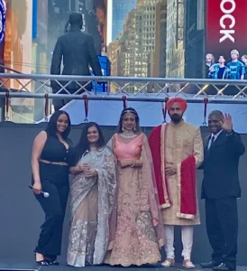 Mohikas – receiving the “Rising Star Designer” award @Times Square New York.